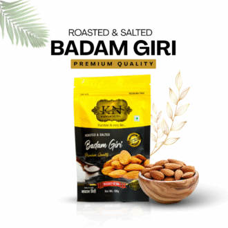 Kajwam Nutts Premium Roasted & Salted California Almonds | Badam Giri NP 100 gm | Crunchy & Flavorful Snack | High Protein & Gluten Free | Healthy Munching