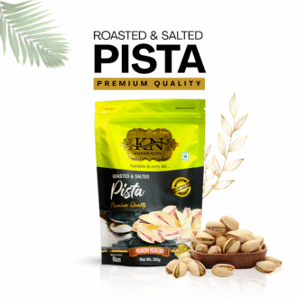 Kajwam Premium American Roasted Salted Pistachios | 250 g | California Pista, Dry Fruits, Pistachios, Nutritious & Crunchir Pista Nuts, Tasty & Healthy Snacks (Pack of 1)